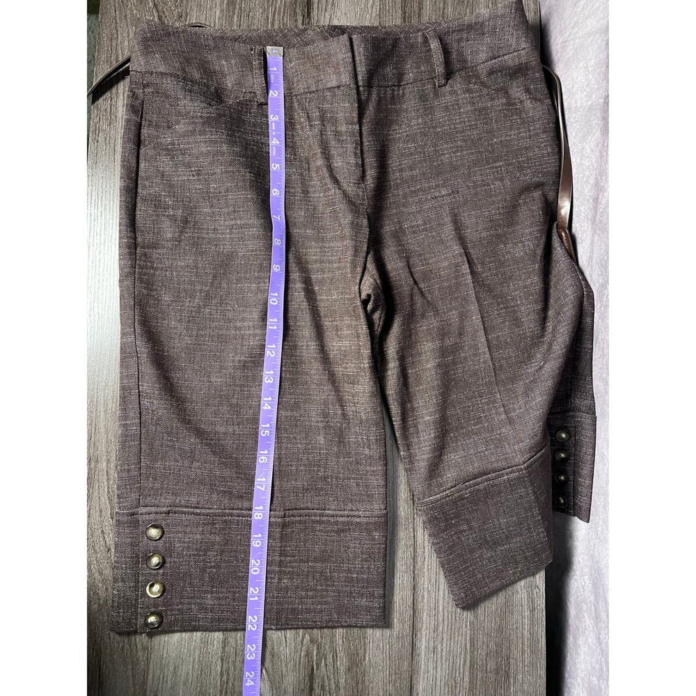 IZ Byer California City Shorts Textured Bermuda Brown Women's Size 9 Heathered - Picture 8 of 11